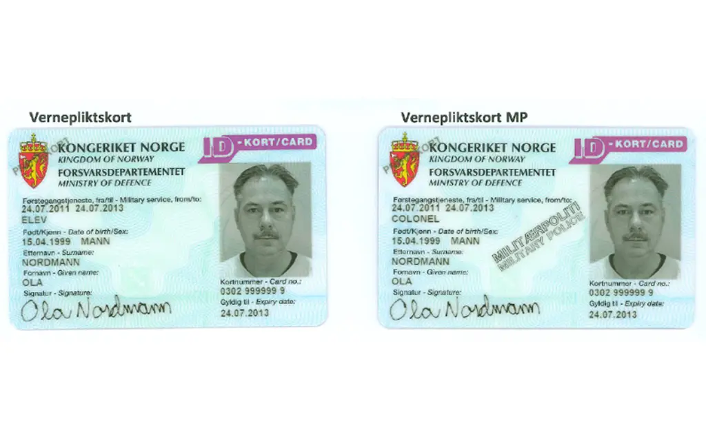 Forsvarets blå ID-kort