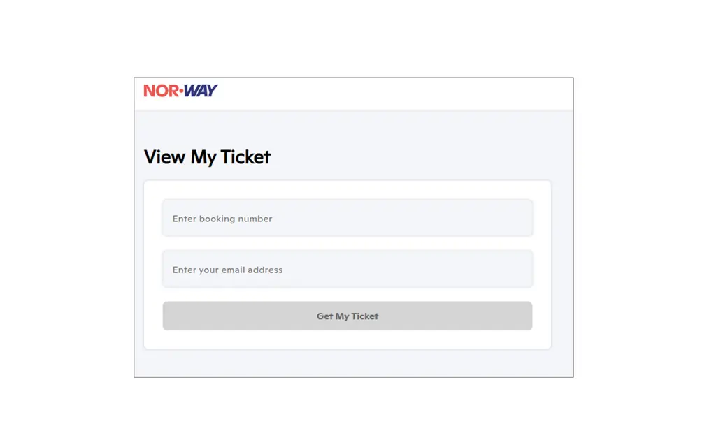 Screen grab of the search box for Find your ticket