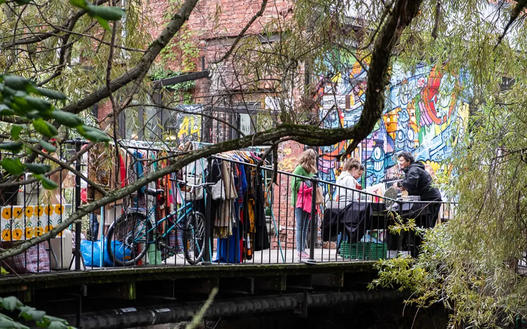 The Sunday market at Blå, charmingly located by the Akerselva River, is a popular attraction in Oslo.